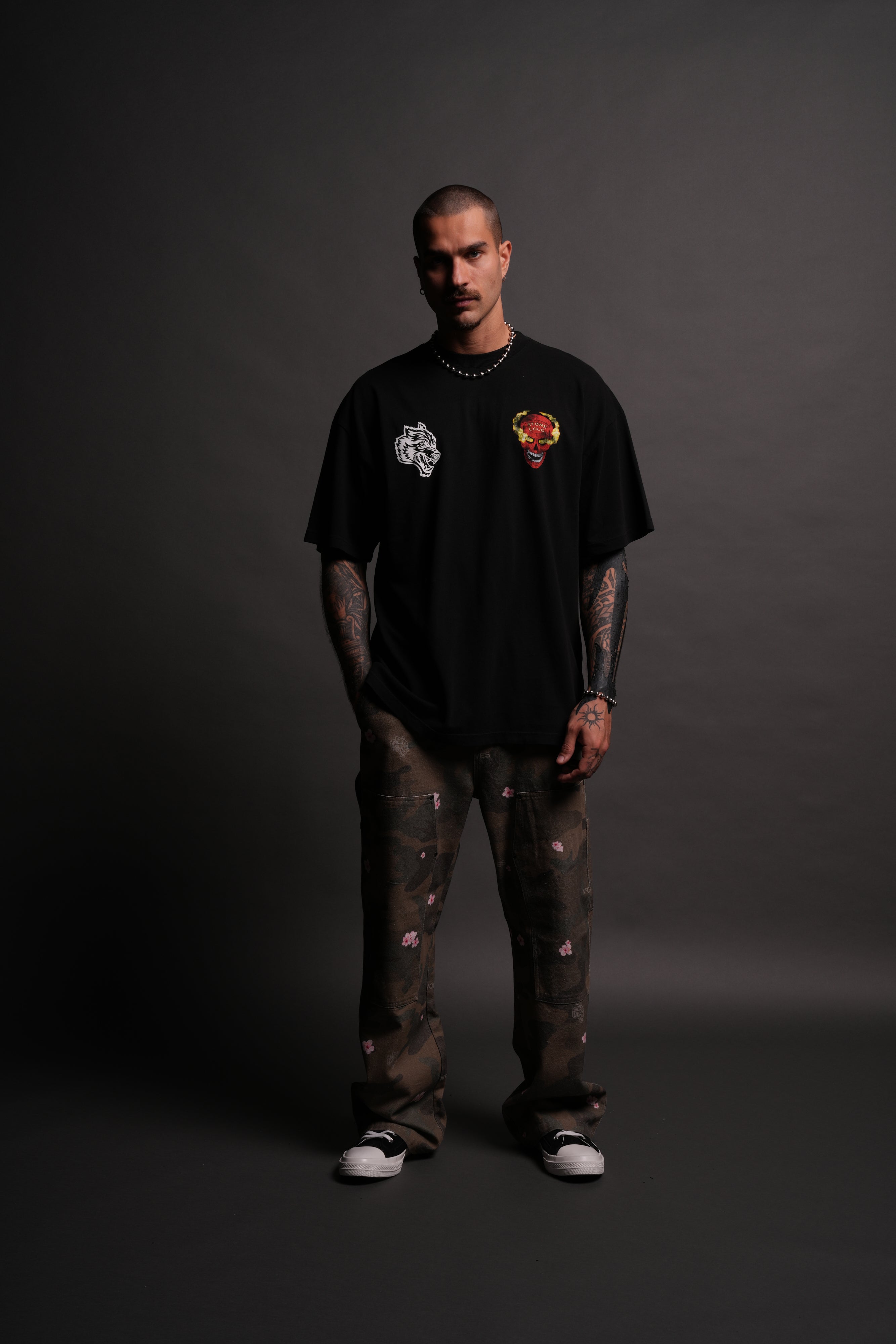 Stone Cold "Premium" Oversized Tee in Black
