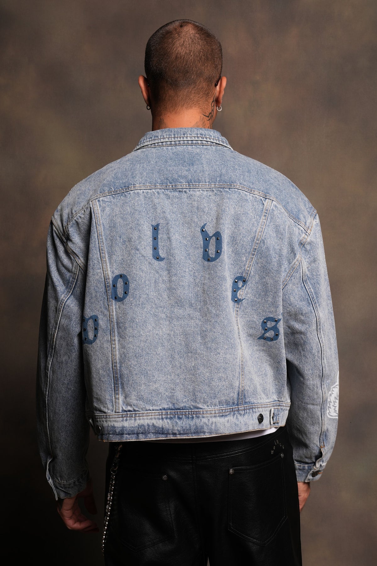 Nuestra Senora Cropped American Denim Jacket In Light Wash