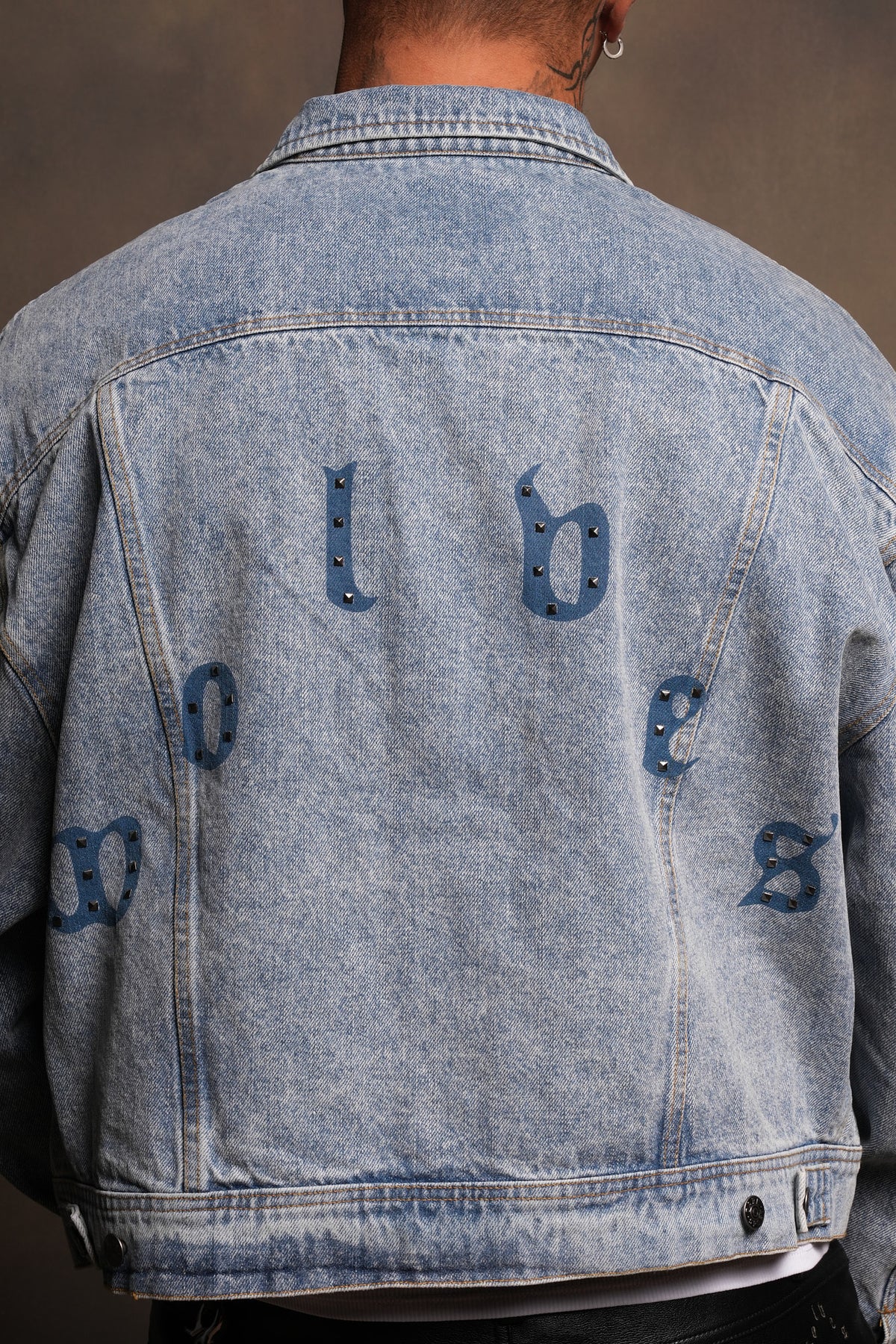 Nuestra Senora Cropped American Denim Jacket In Light Wash