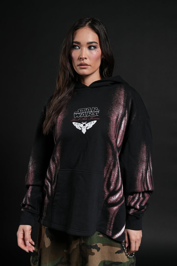 Dark Flame Moaty Hoodie in Black