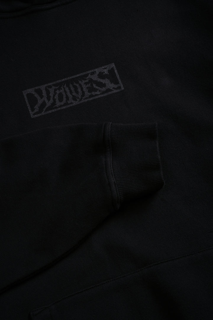 Punisher "Box Cut" Pierce Hoodie in Black