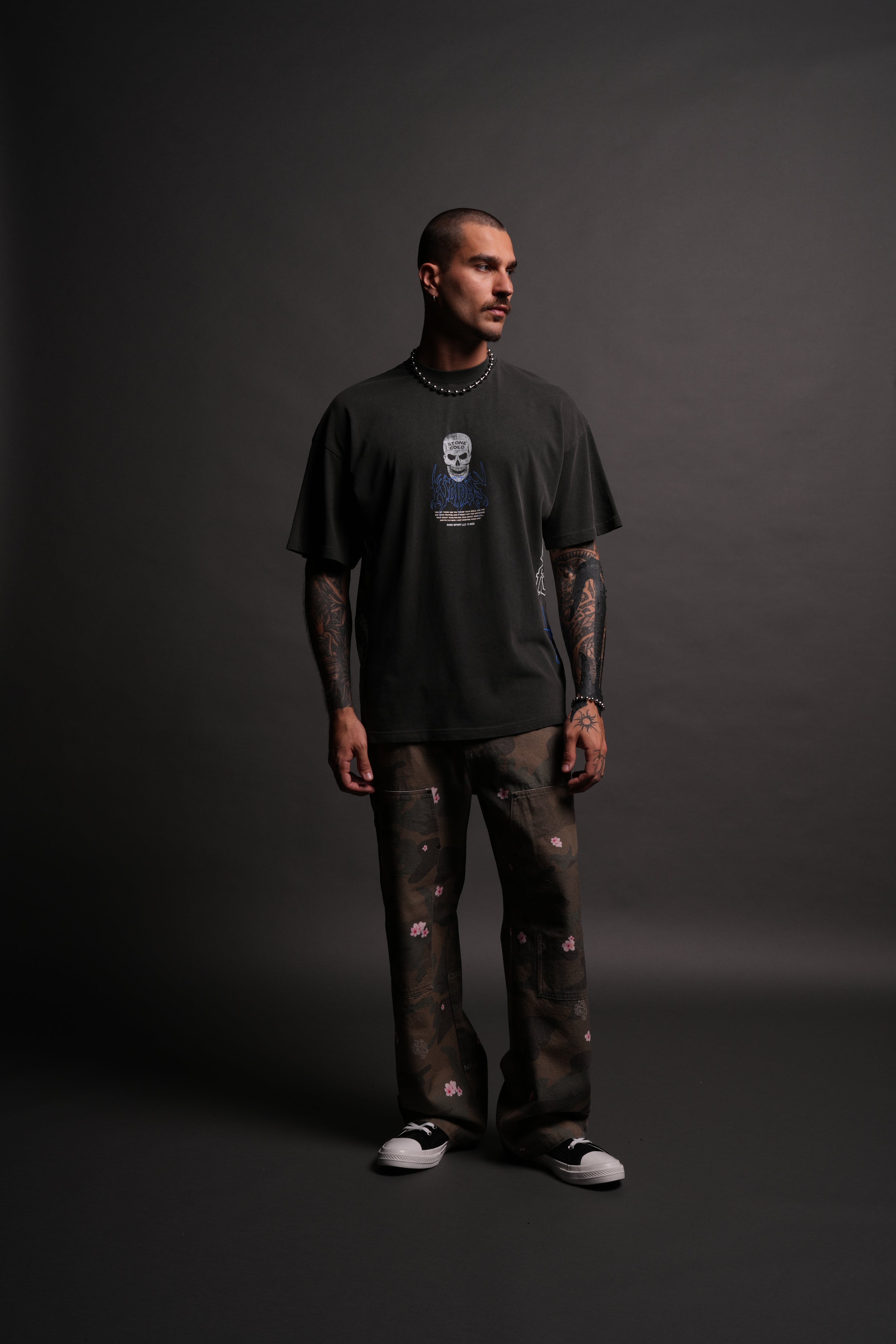Austin 3:16 "Premium" Oversized Tee in Wolf Gray