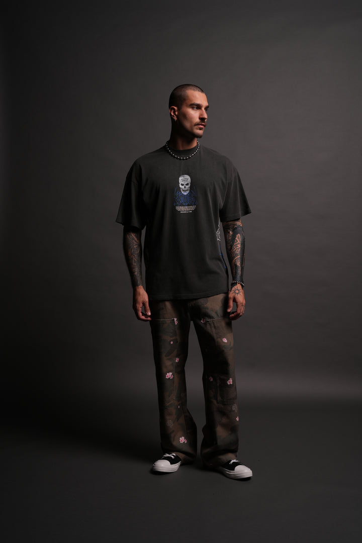 Austin 3:16 "Premium" Oversized Tee in Wolf Gray