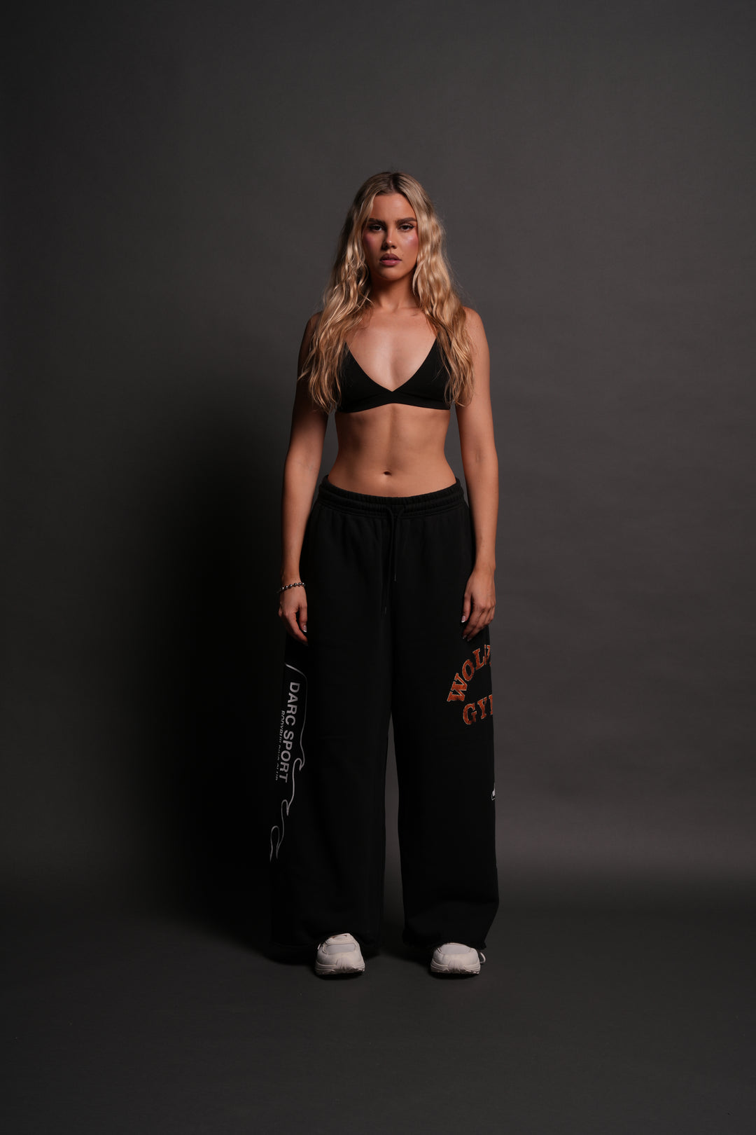Wolves Gym V2 Oversized Omen Sweat Pants in Black