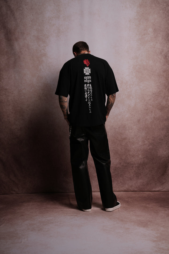 The Seven Virtues "Premium" Oversized Tee in Black