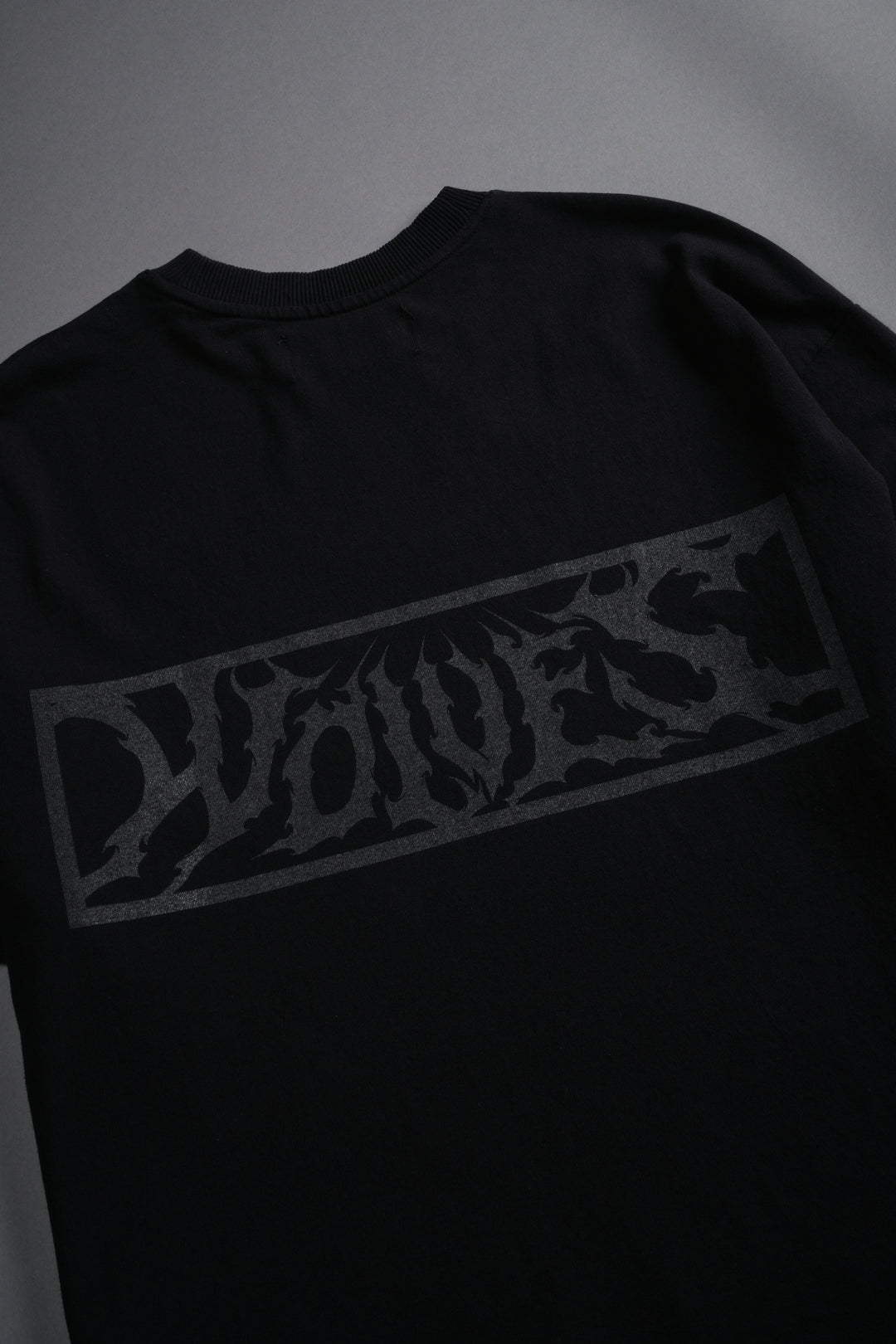 Punisher Grunge Mid-Length Raw Hem Tee in Black