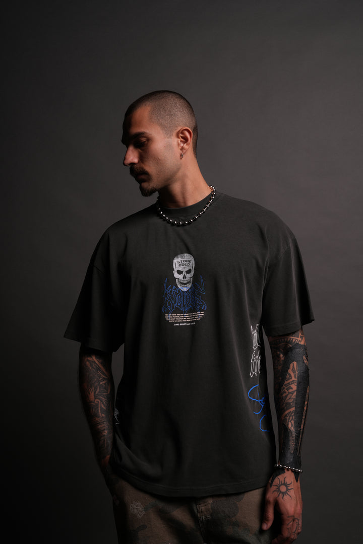 Austin 3:16 "Premium" Oversized Tee in Wolf Gray