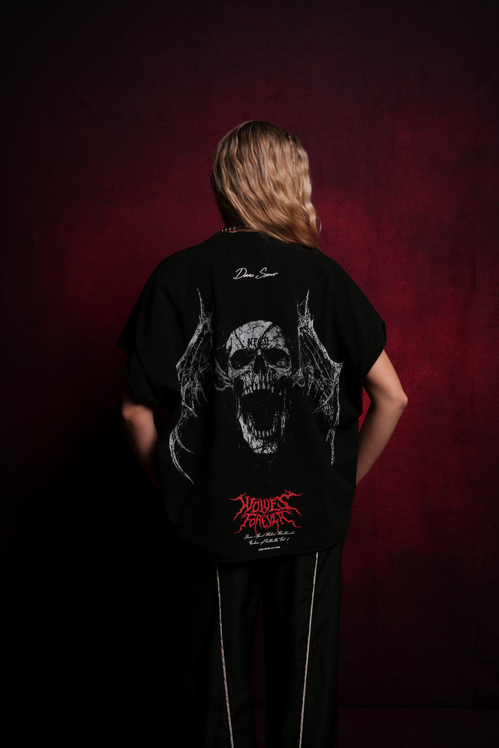 Darc Wings "Grunge" Cut Off Tee in Black