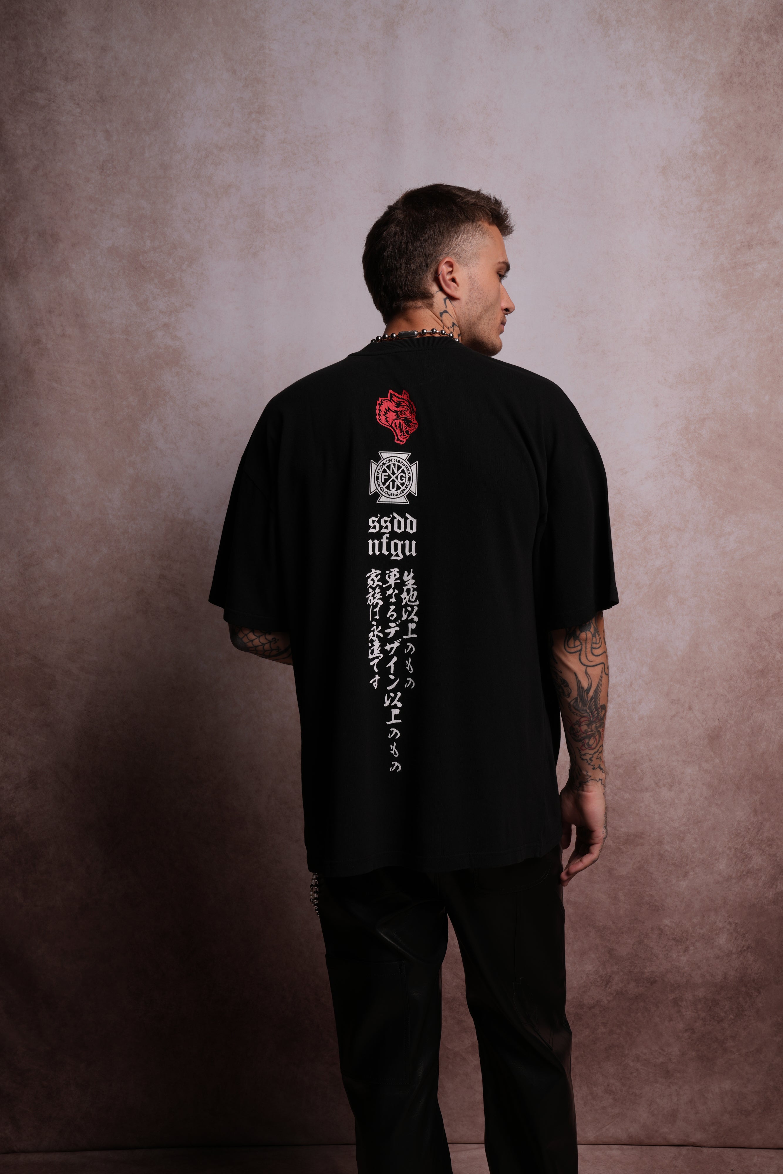 The Seven Virtues "Premium" Oversized Tee in Black