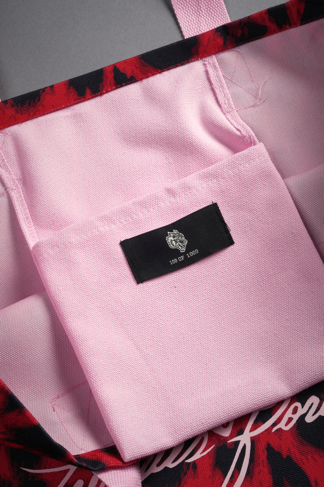 Moth Forever Canvas Tote in Red Leopard/Cloud Pink