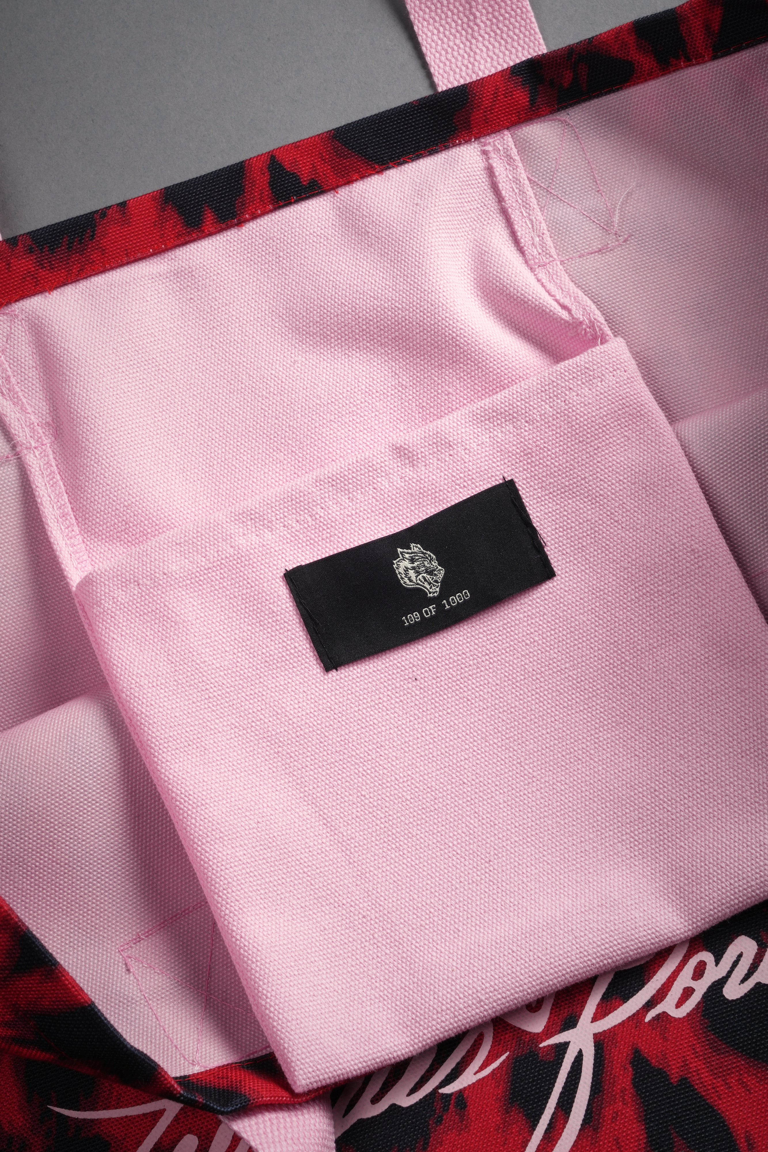 Moth Forever Canvas Tote in Red Leopard/Cloud Pink