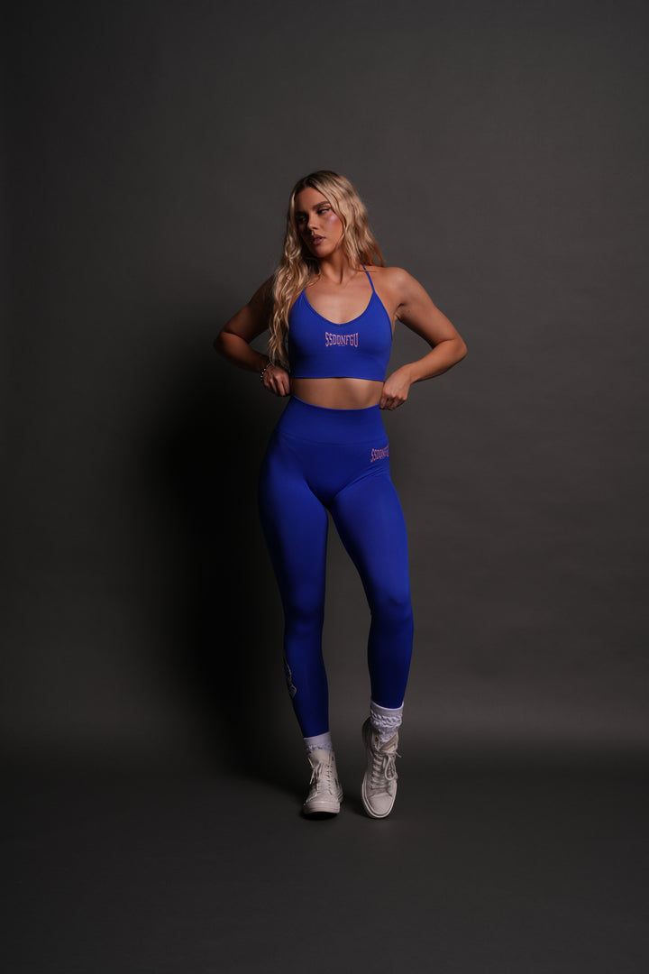 SSDDNFGU FRVR "Everson Seamless" Sports Bra in Cobalt