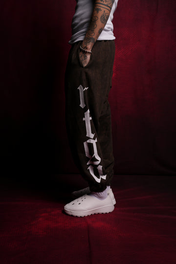 Our Mantra Lounger Sweat Pants in Brown Driftwood Forest Camo