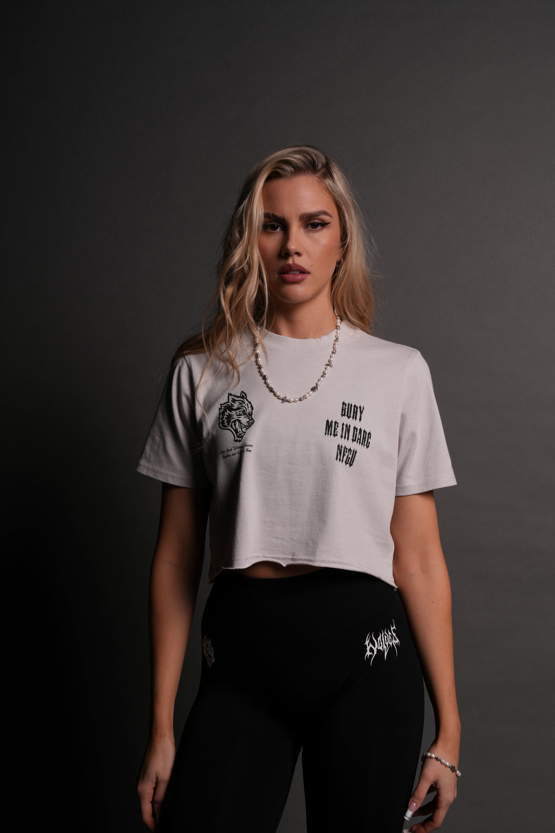 Bury Me In Darc NFGU "Premium" (Cropped) Tee in Stone