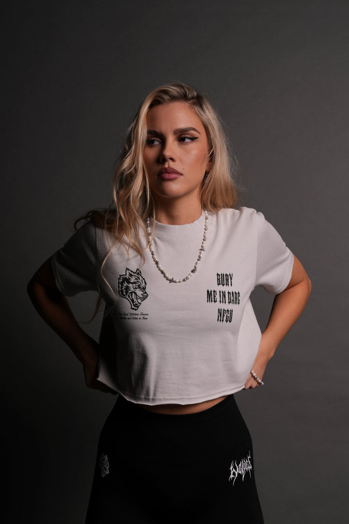 Bury Me In Darc NFGU "Premium" (Cropped) Tee in Stone