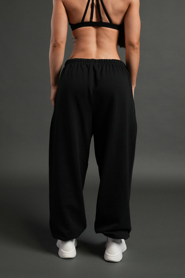 Dual Lounger Unisex Sweat Pants in Black