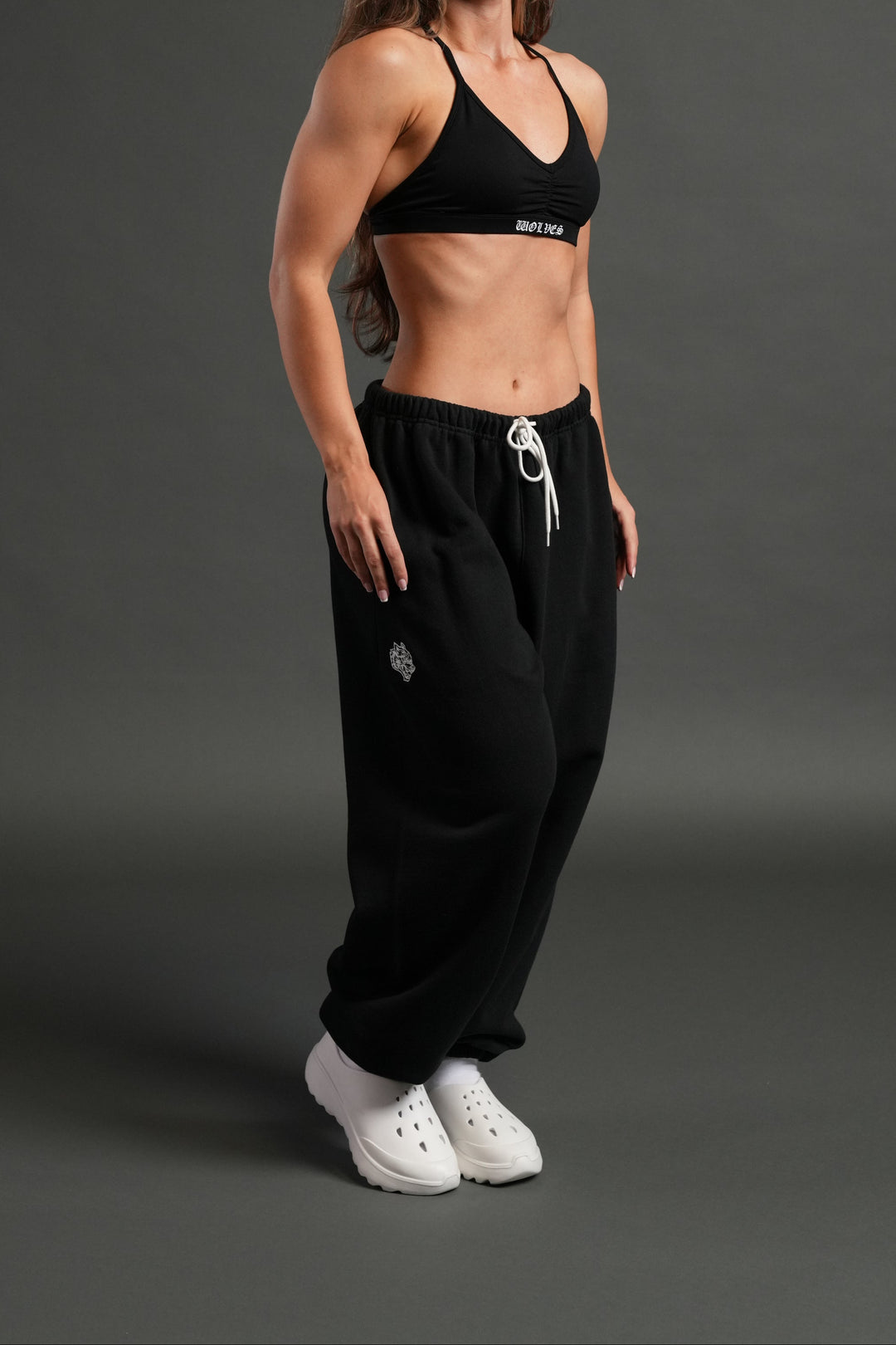 Dual Lounger Unisex Sweat Pants in Black