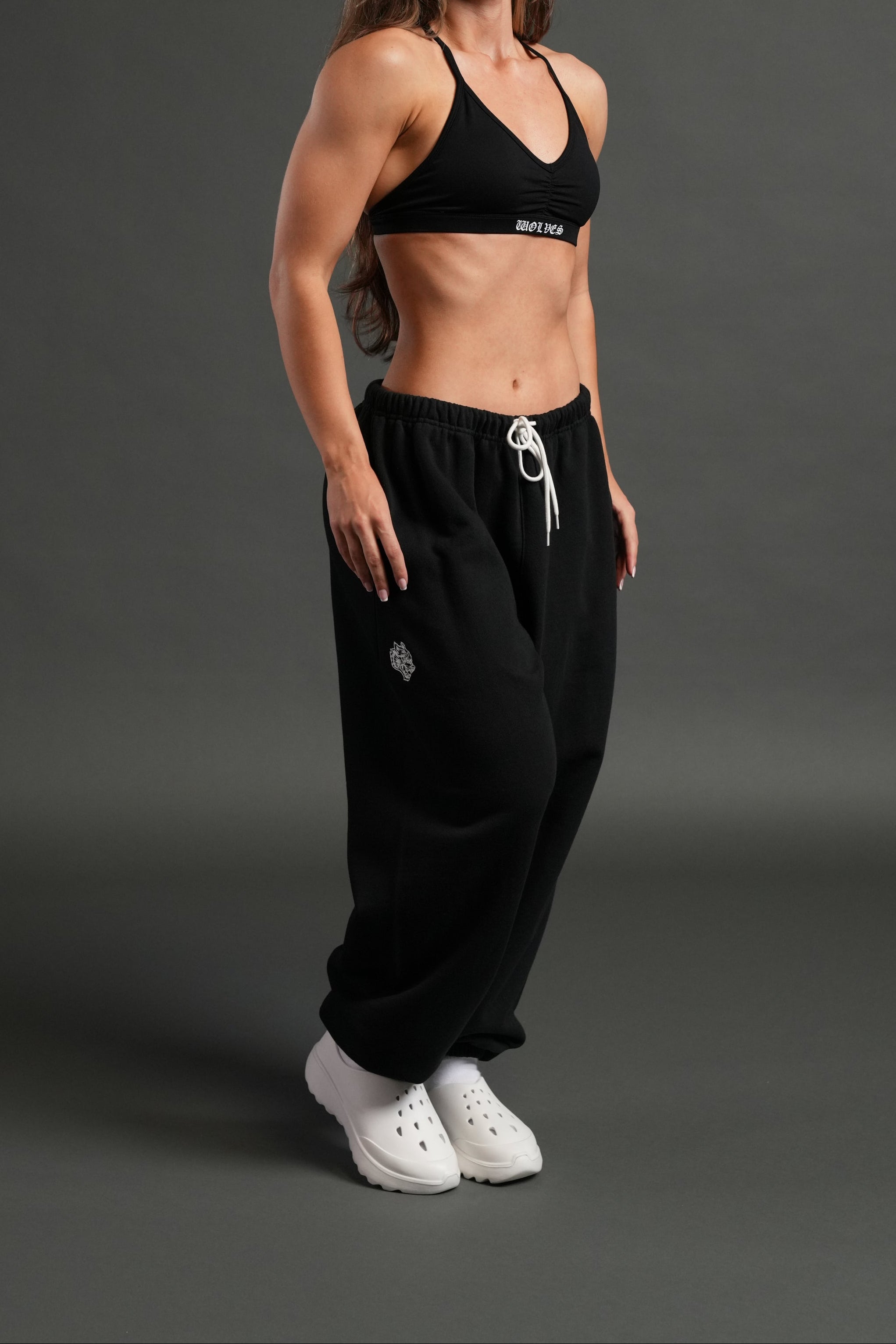Dual Lounger Unisex Sweat Pants in Black