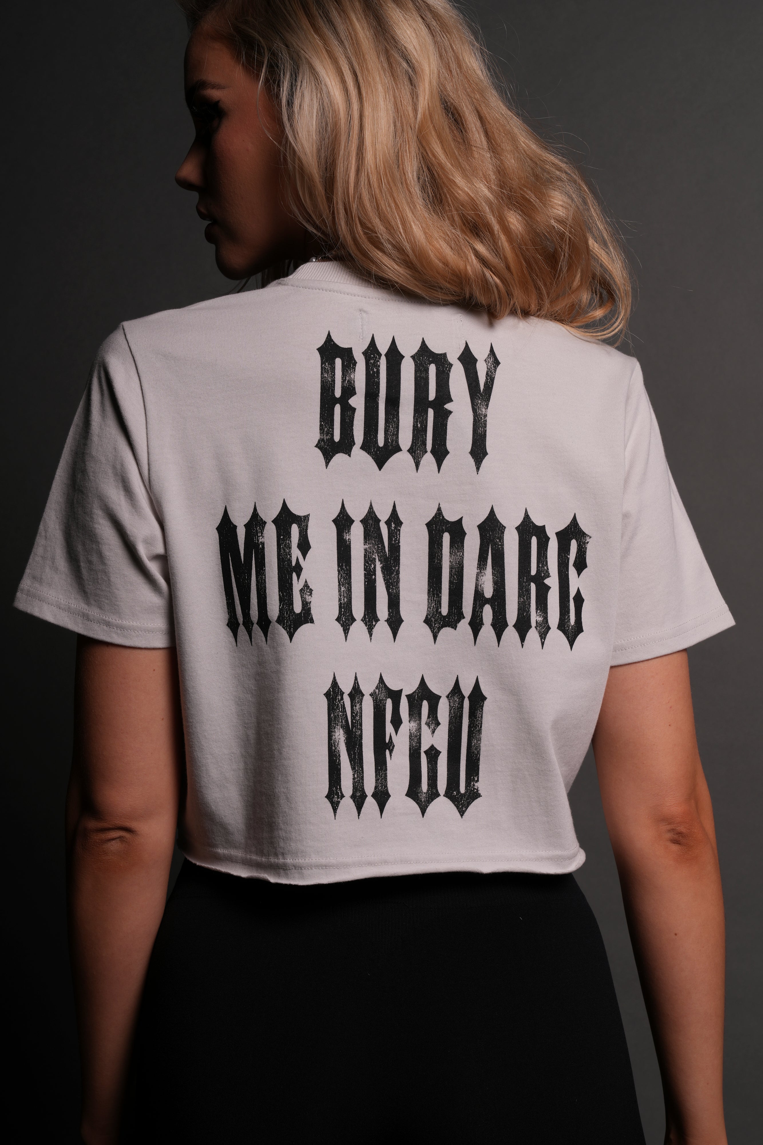 Bury Me In Darc NFGU "Premium" (Cropped) Tee in Stone