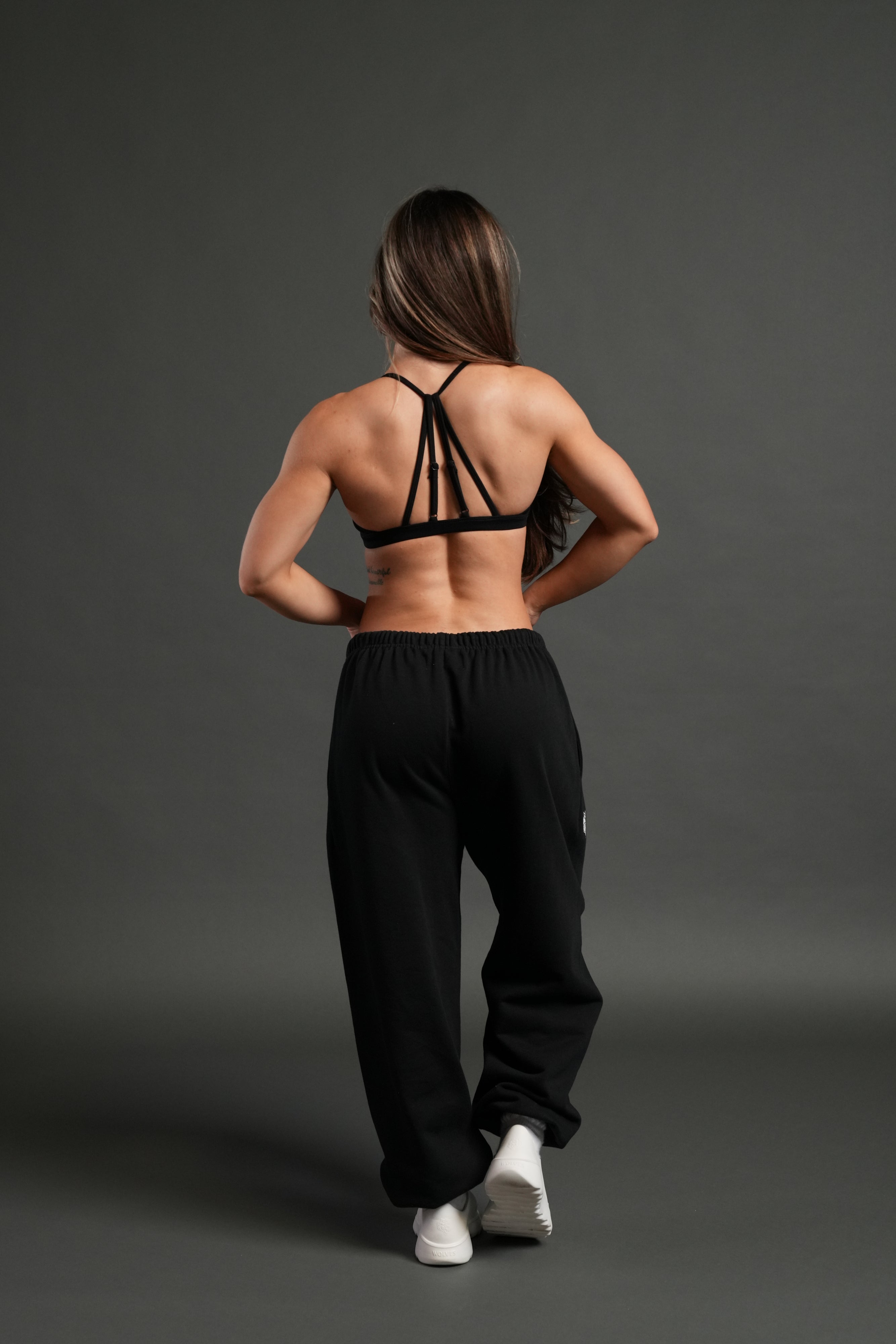 Dual Lounger Unisex Sweat Pants in Black