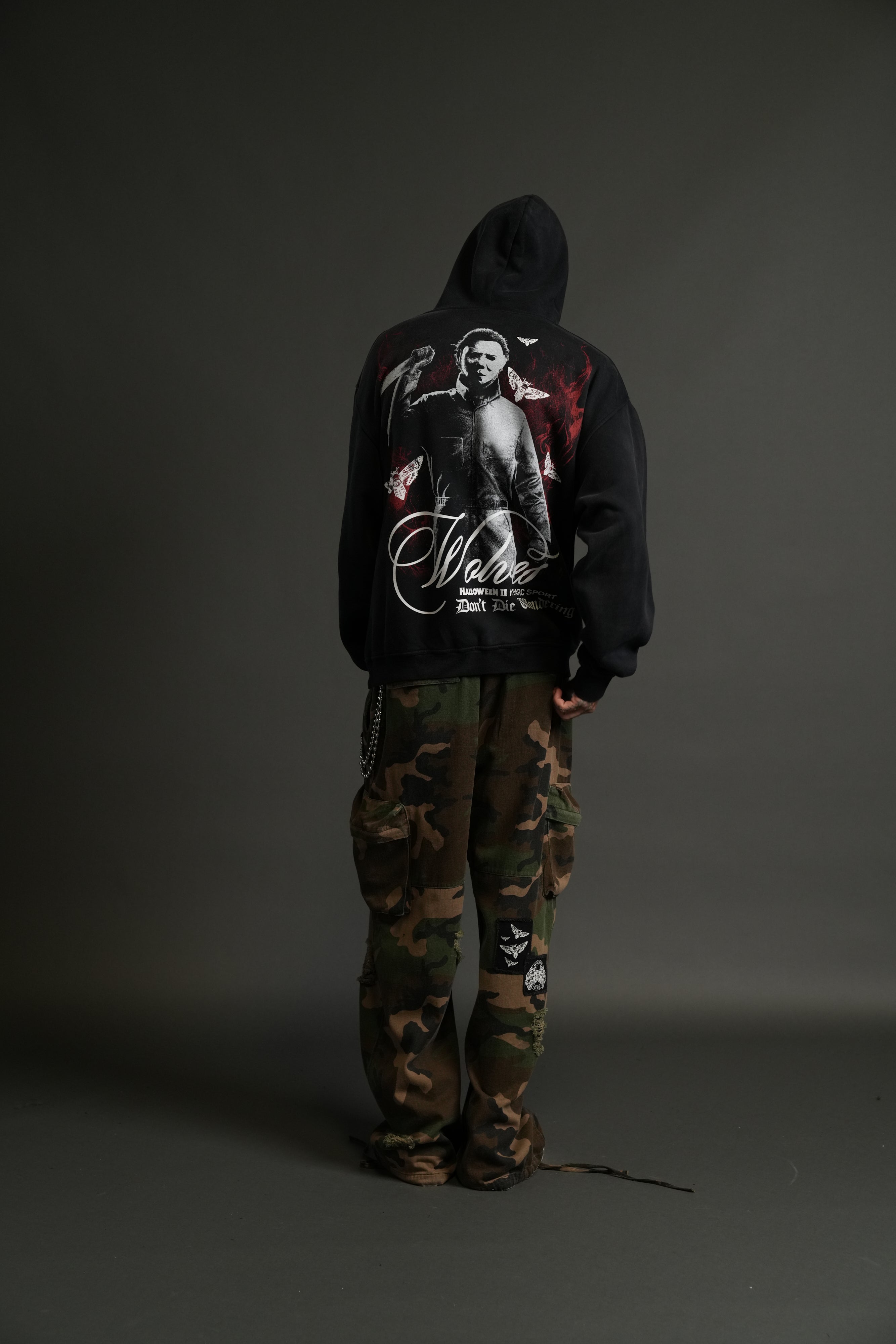 (1 OF 500) In the Night "Pierce" Hoodie in Black Drift Wash