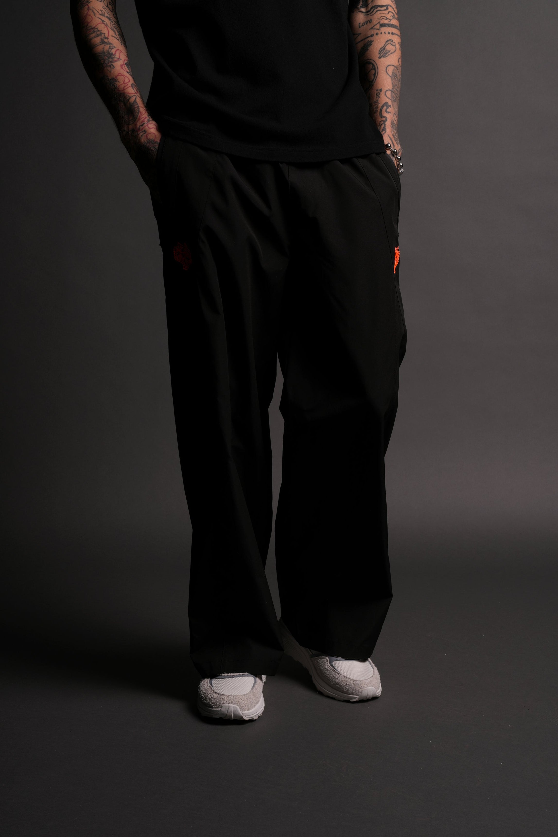 Dual Brolic Track Pants in Black