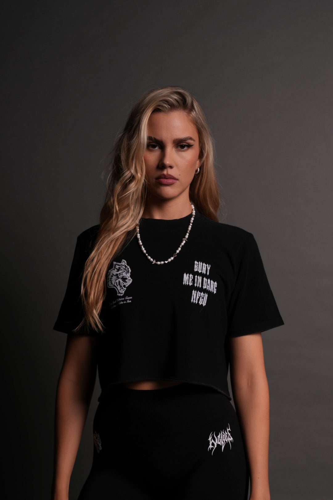 Bury Me In Darc NFGU "Premium" (Cropped) Tee in Black