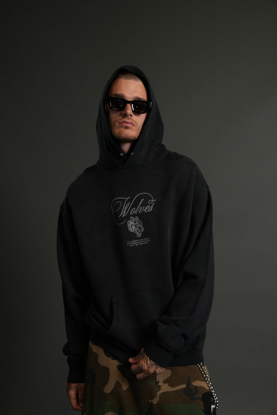 (1 OF 500) In the Night "Pierce" Hoodie in Black Drift Wash