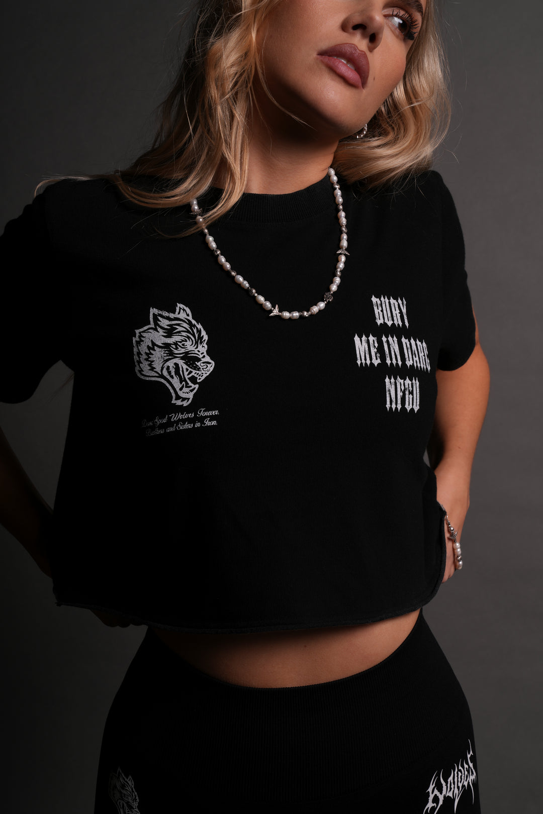 Bury Me In Darc NFGU "Premium" (Cropped) Tee in Black