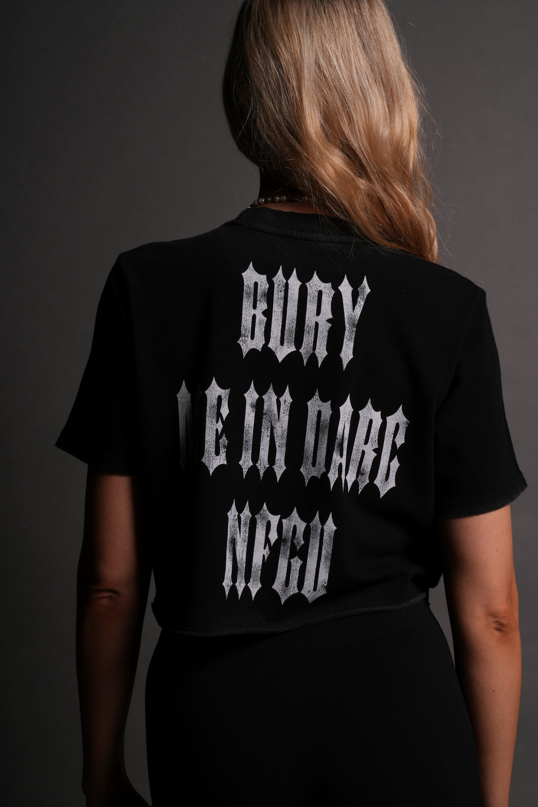 Bury Me In Darc NFGU "Premium" (Cropped) Tee in Black