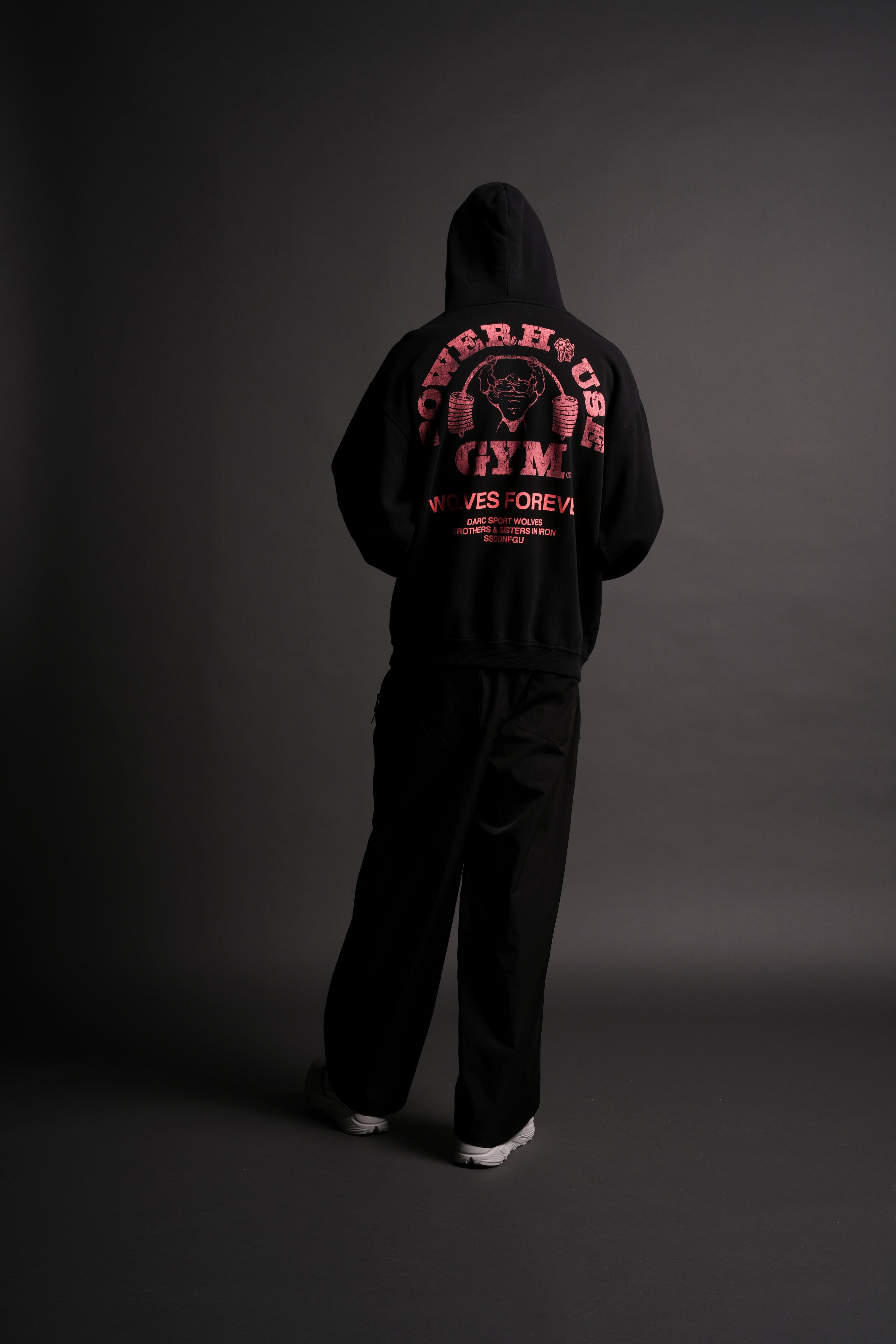 Powerhouse Of The Wolves V2 "Pierce" Hoodie in Black/Neon Pink