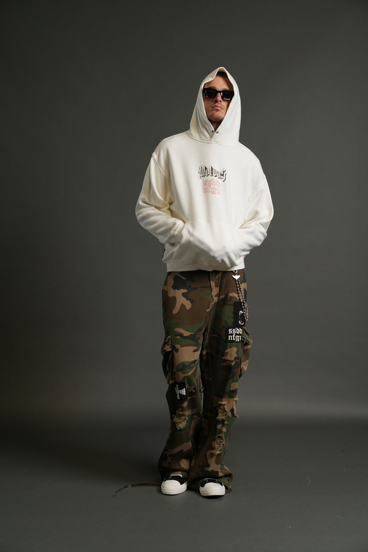 Eternal Blood "Pierce" Hoodie in Cream