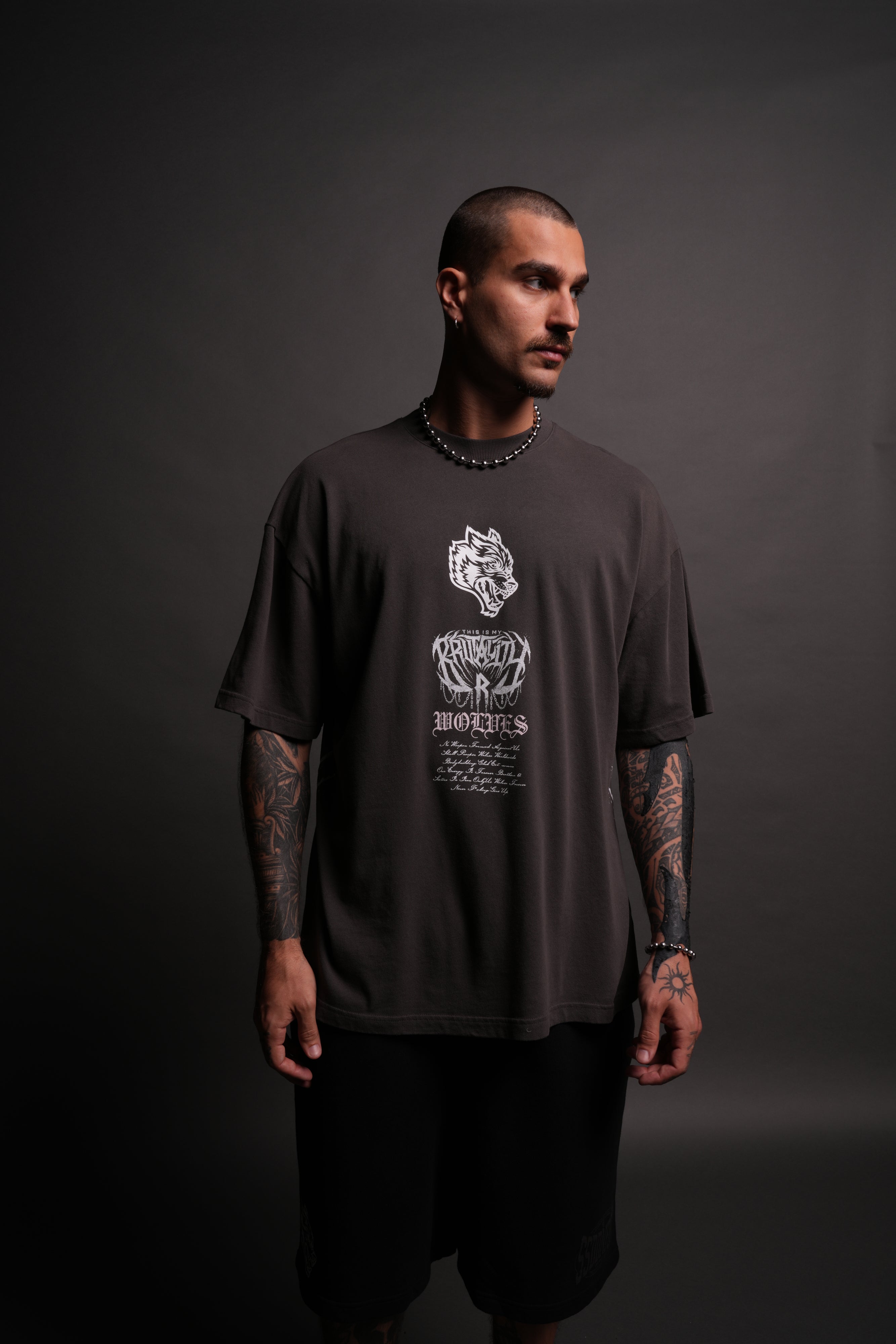 Brutality "Premium" Oversized Tee in Wolf Gray