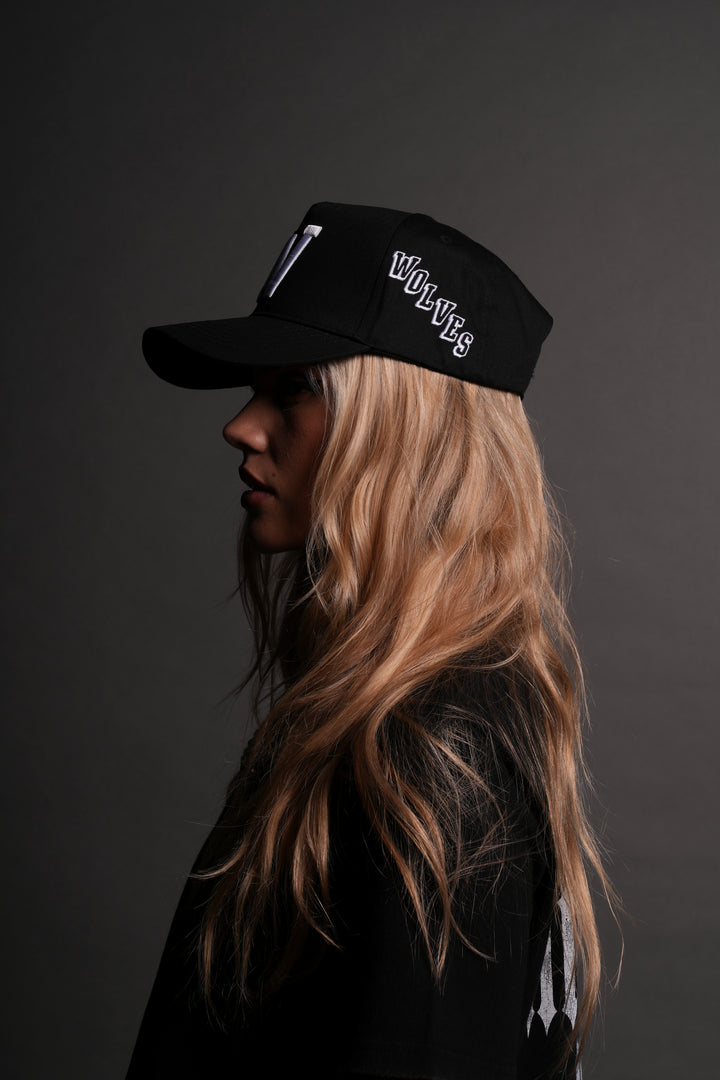 Wish You Were Here 5 Panel Hat in Black