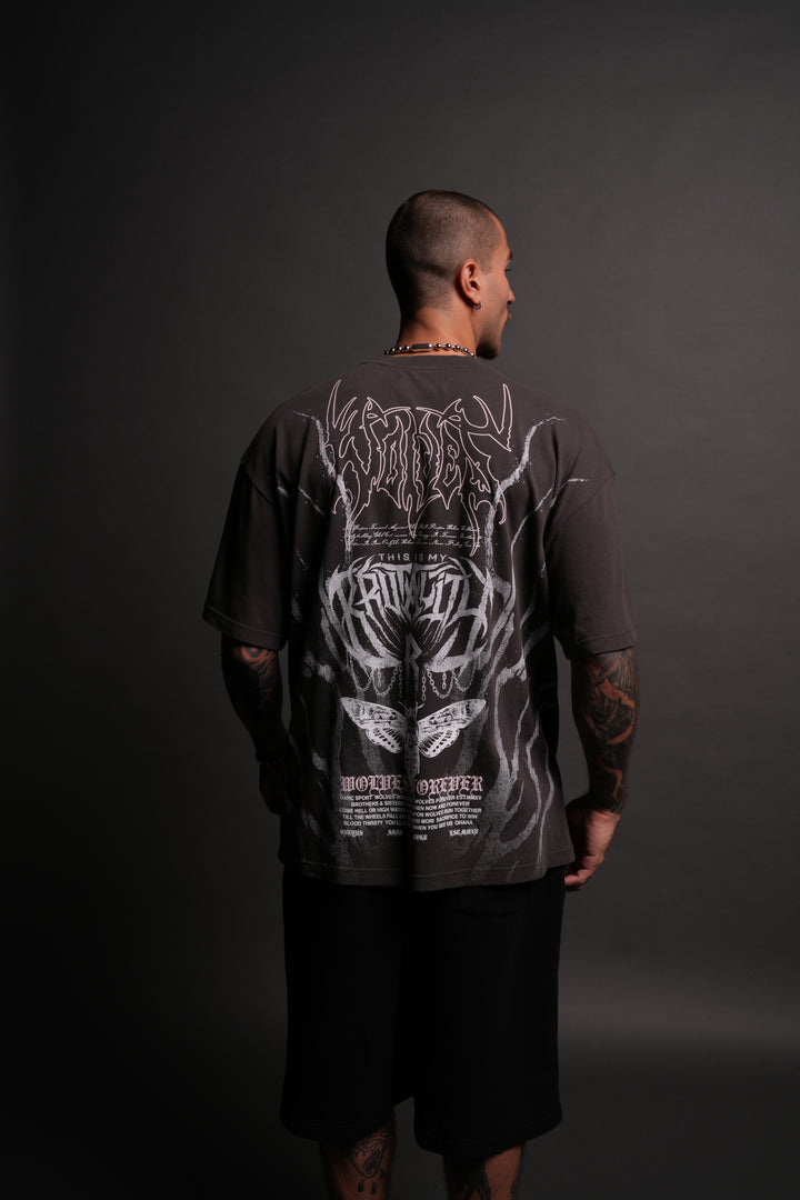 Brutality "Premium" Oversized Tee in Wolf Gray