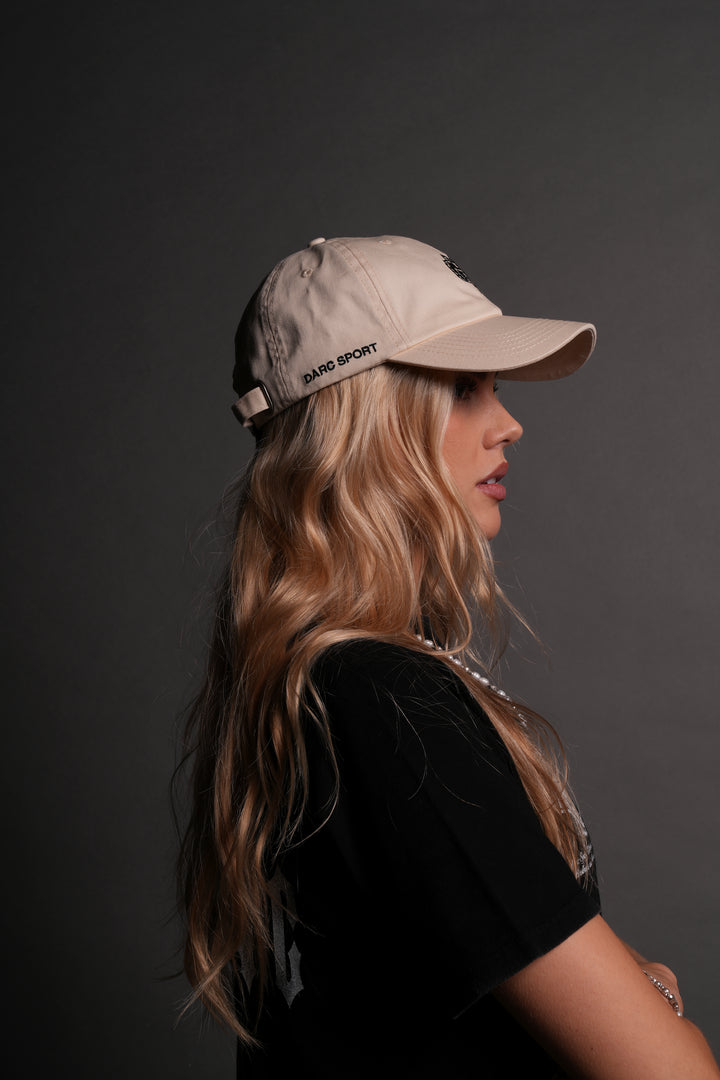 Wolf Head V2 Dad Hat in Cream