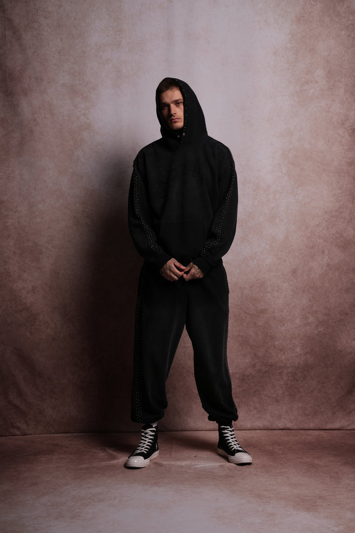 Chopper Stud "Pierce" Hoodie in Black Horizon Sun Fade