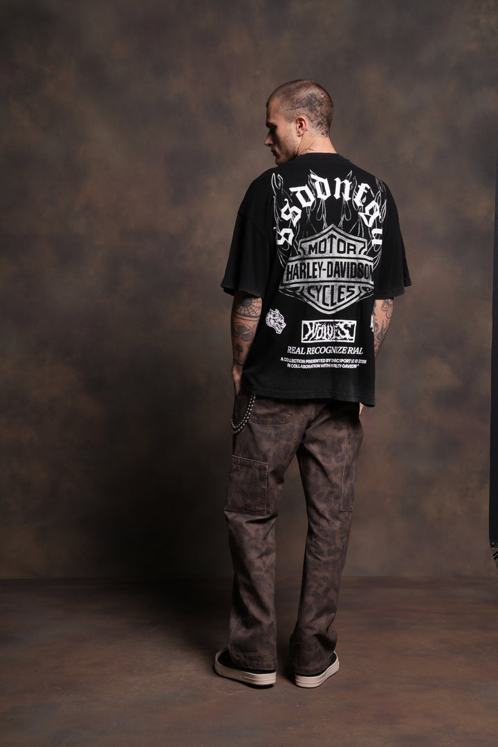 Inferno Wolf "Premium" Oversized Tee in Black