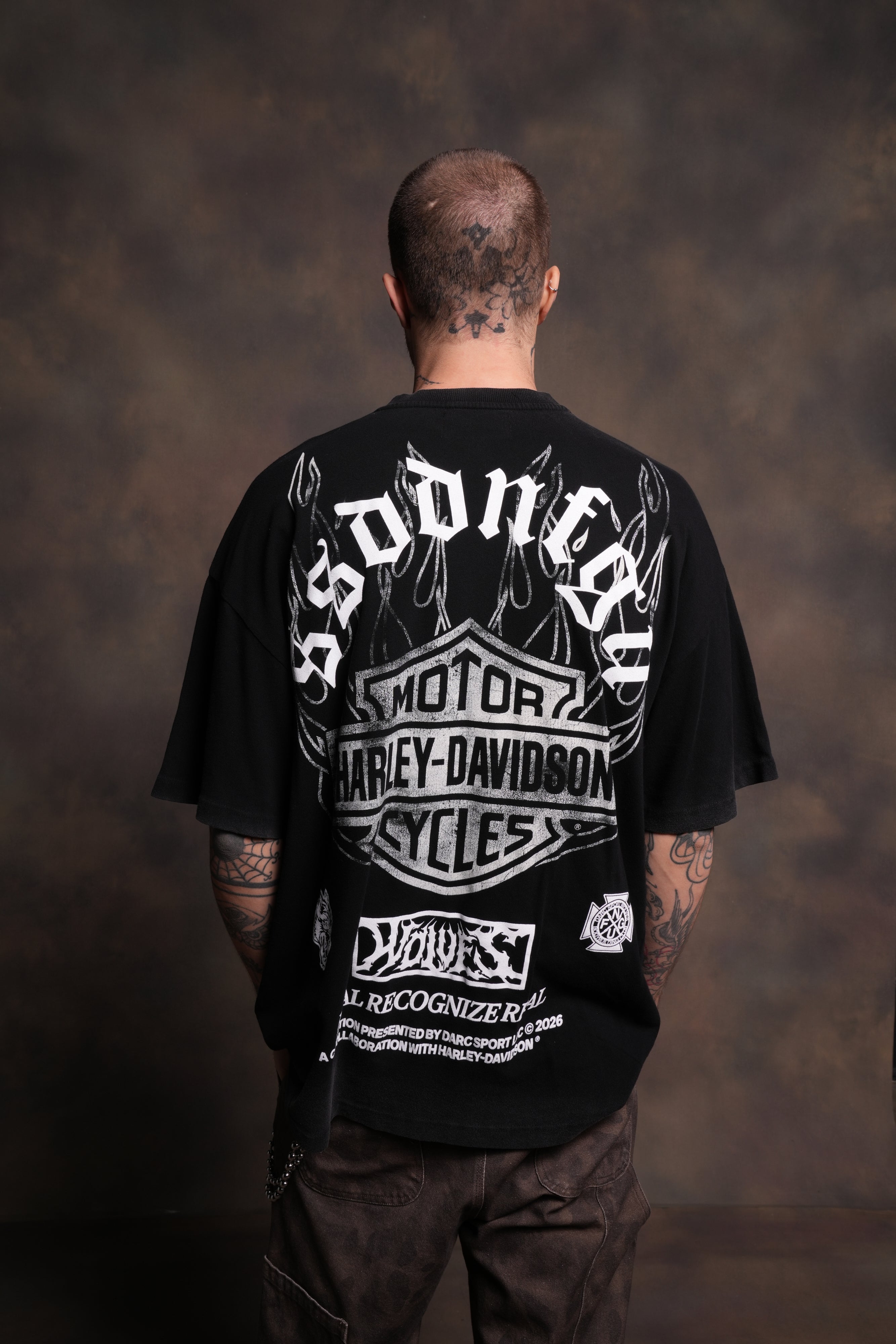 Inferno Wolf "Premium" Oversized Tee in Black