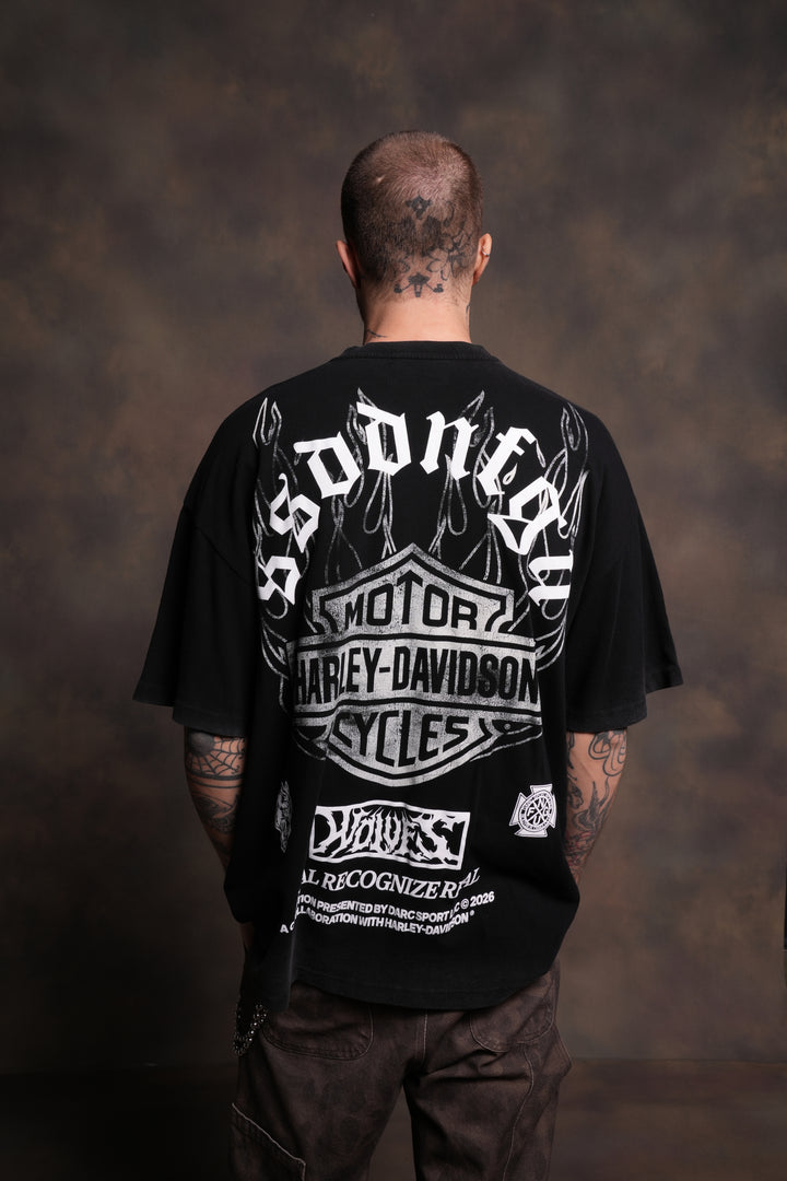 Inferno Wolf "Premium" Oversized Tee in Black