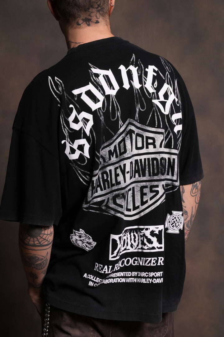 Inferno Wolf "Premium" Oversized Tee in Black