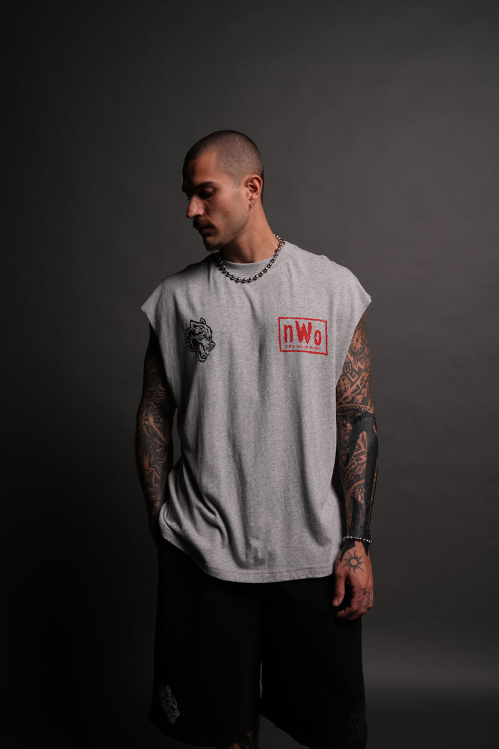 NWO "Premium" Muscle Tee in Light Athletic Gray