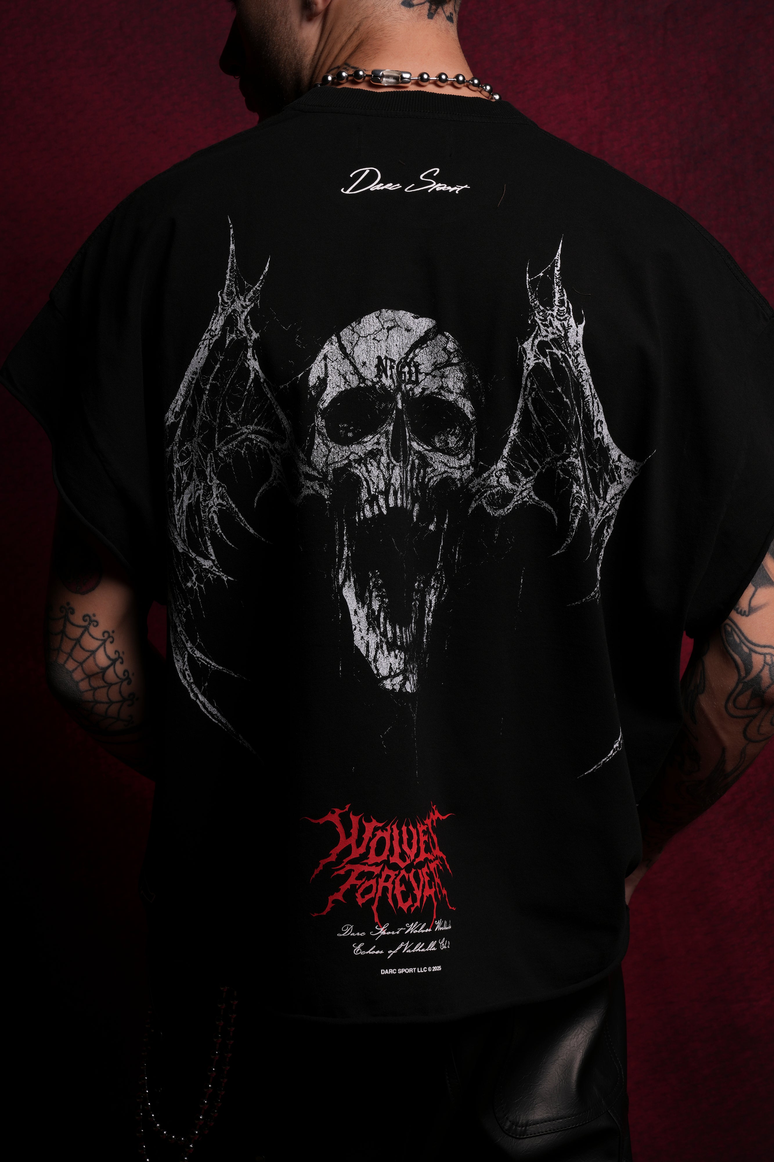 Darc Wings "Grunge" Cut Off Tee in Black