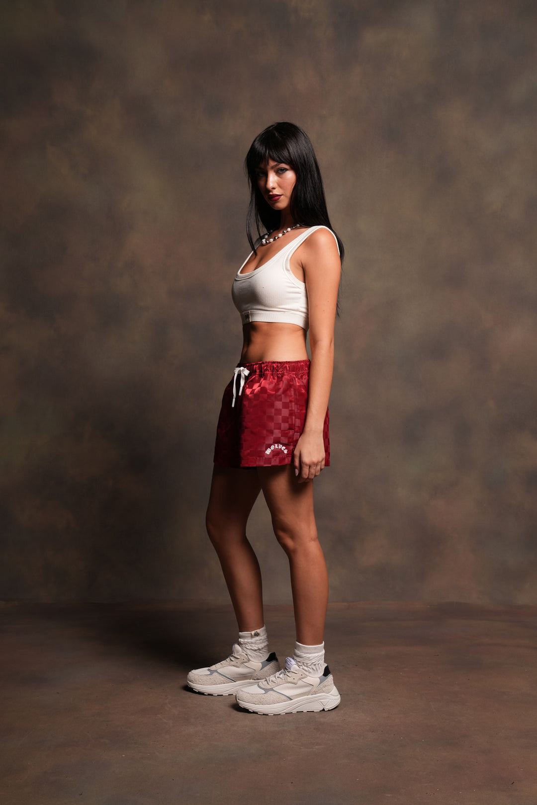 Dual Wolf Roxie Run Shorts in Cherry Red