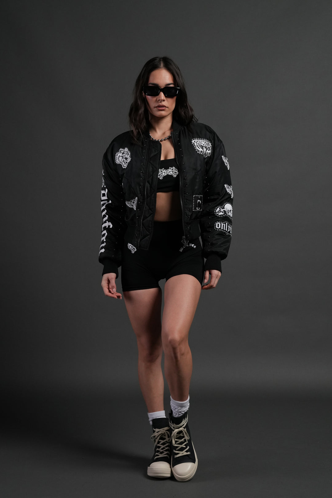 Give it Your All Trin Bomber in Black