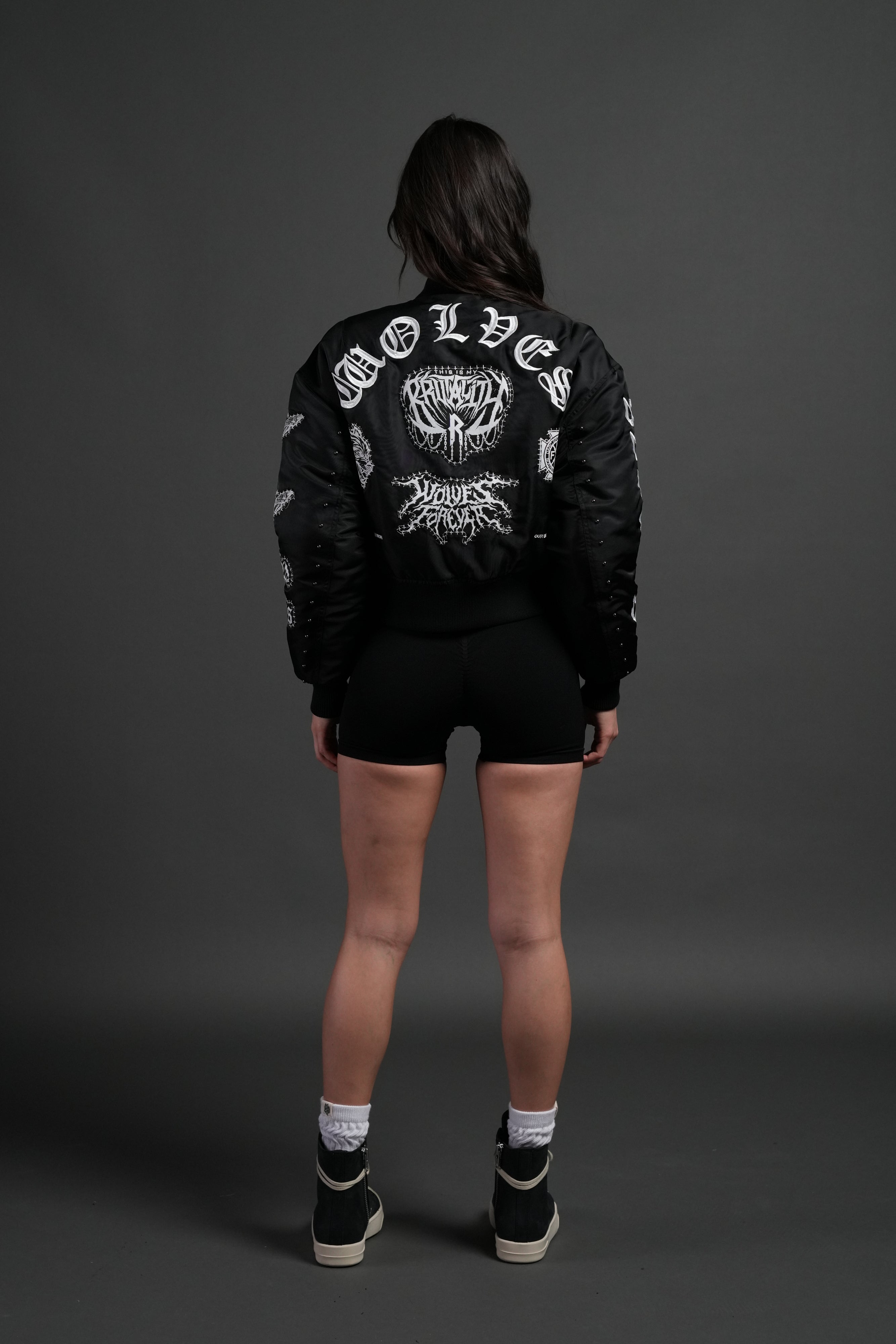 Give it Your All Trin Bomber in Black