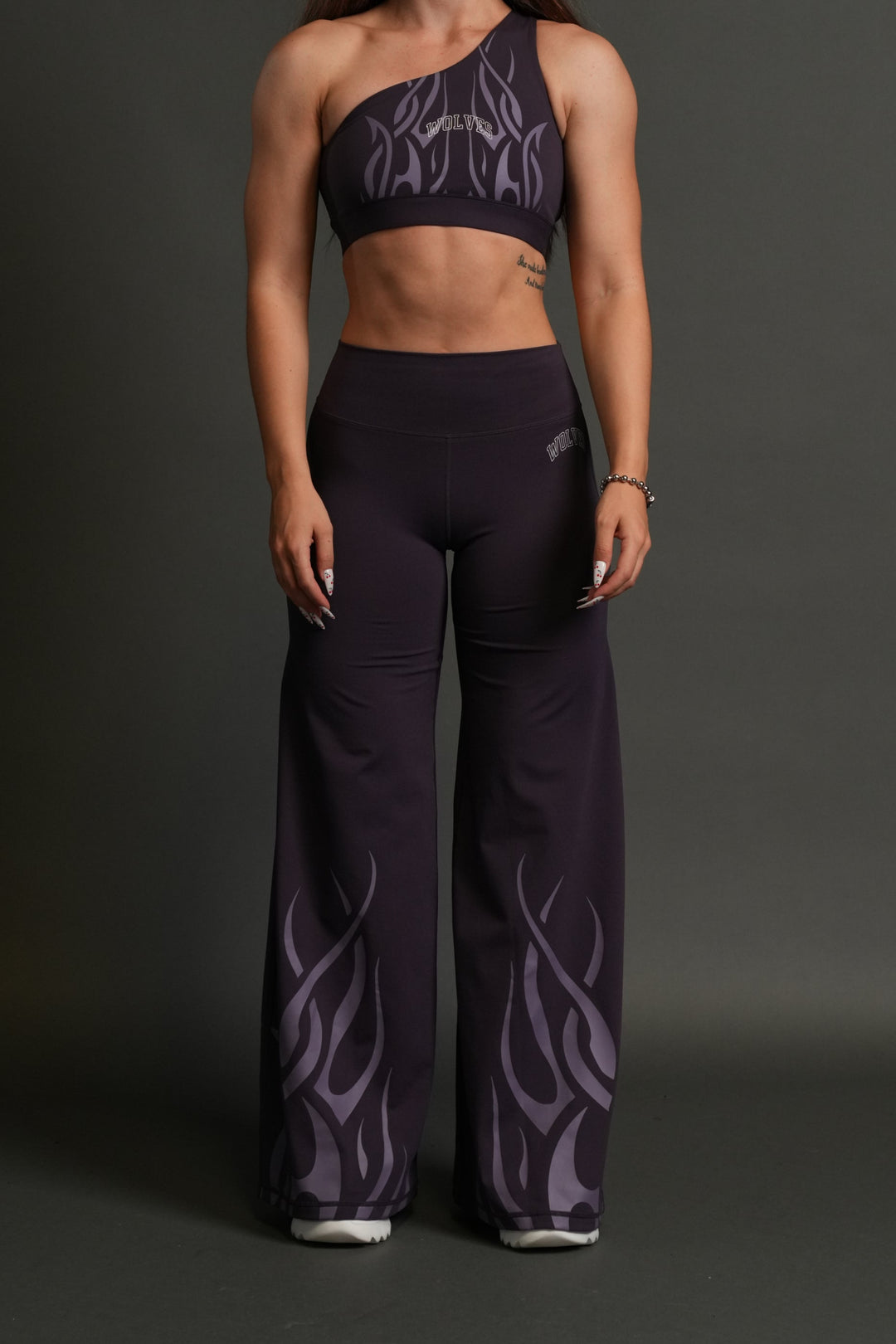Finite Flame Wide Leg Energy Pants in Phantom Purple