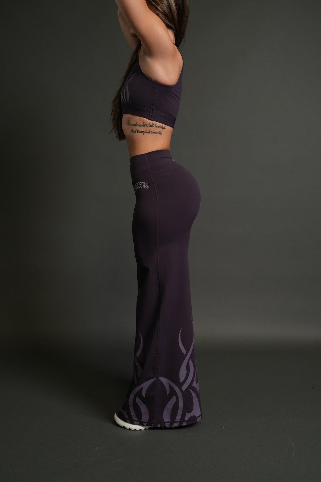 Finite Flame Wide Leg Energy Pants in Phantom Purple