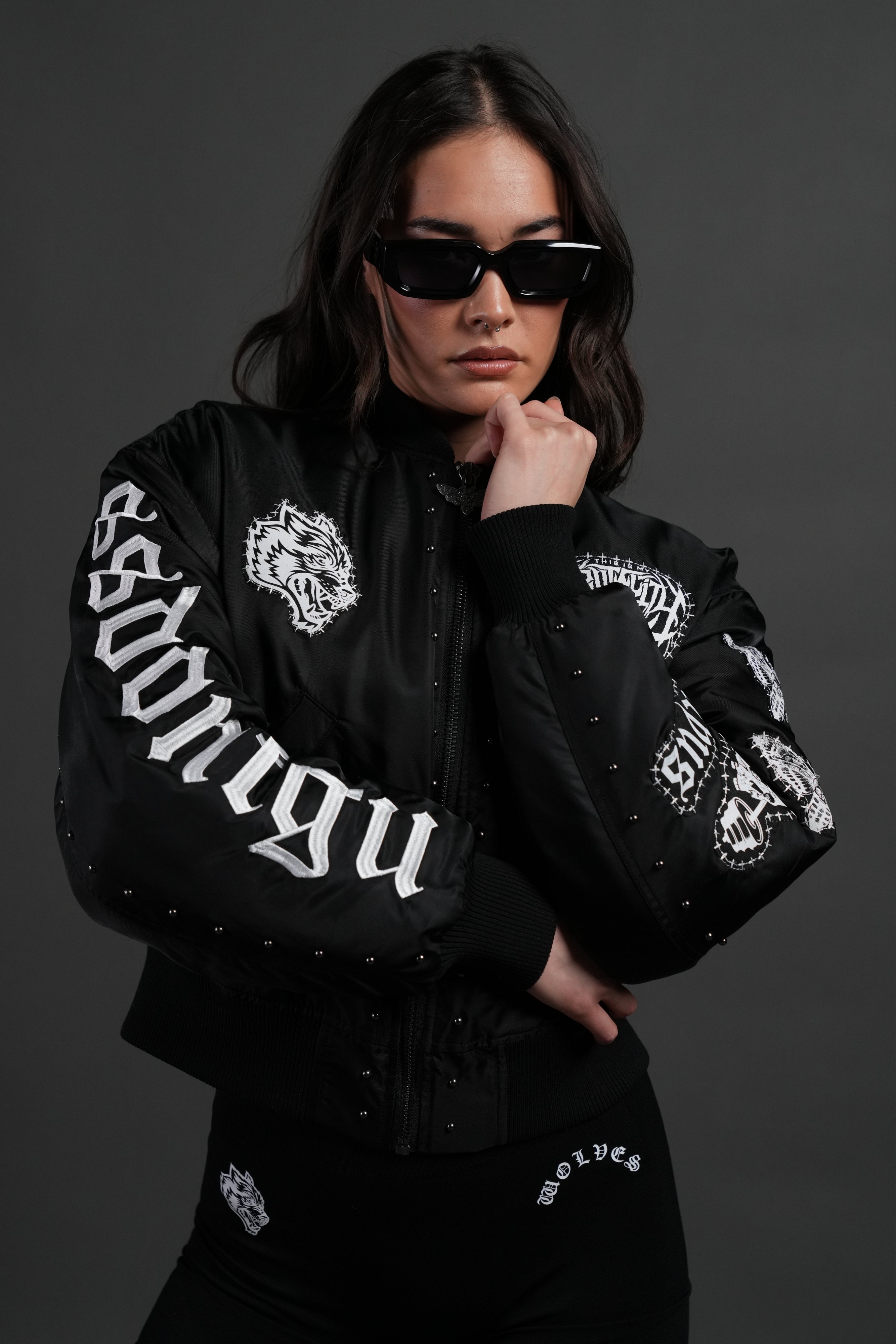 Give it Your All Trin Bomber in Black