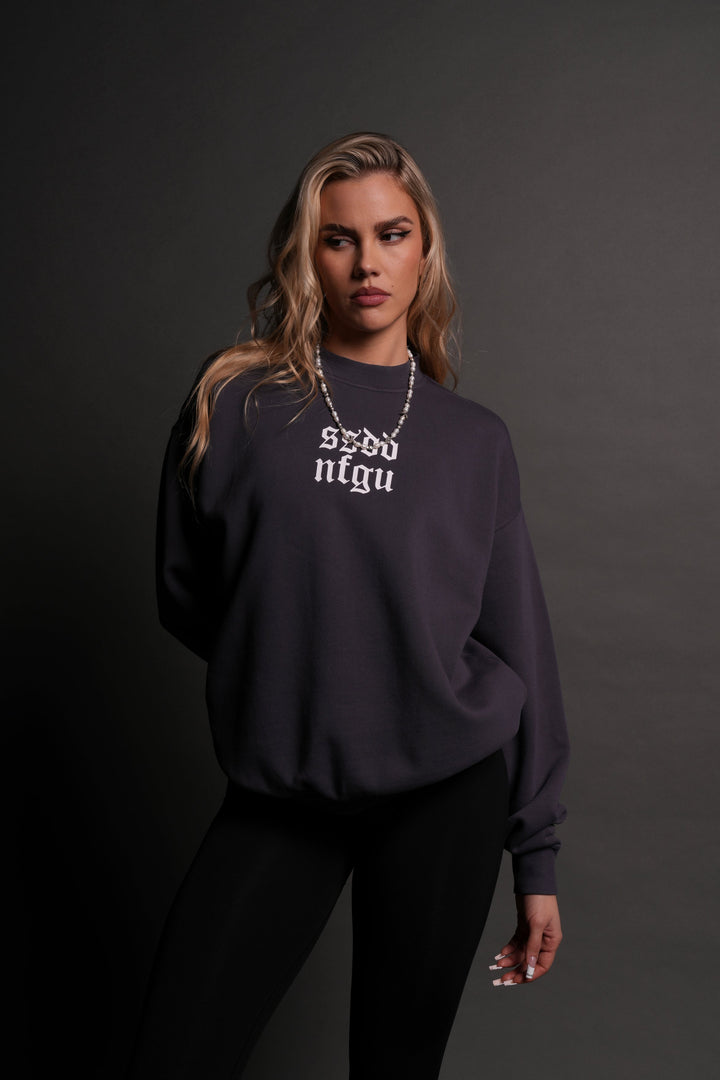 Big SSDD NFGU She London Crewneck in Midnight Blue